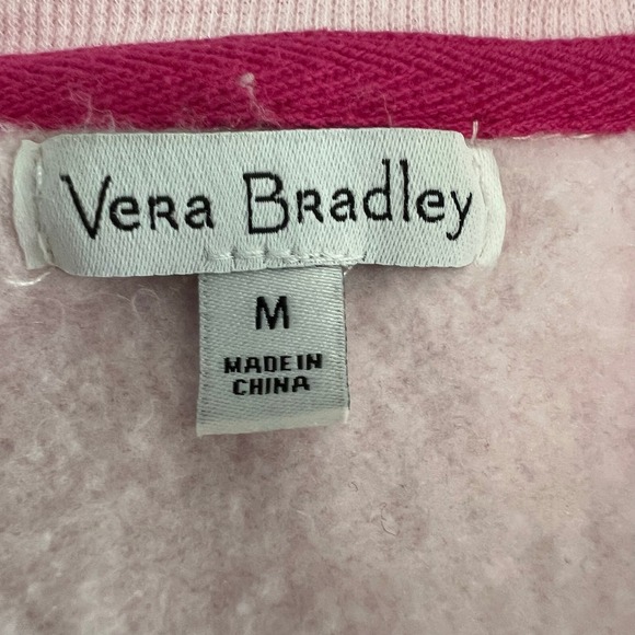 Vera Bradley Snoopy Hearts Pink Sweatshirt Womens Size Medium Raglan Sleeve - Picture 6 of 7